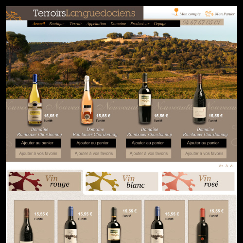 Création d'une charte graphique web pour site boutique de vin et produits de terroir - Montpellier